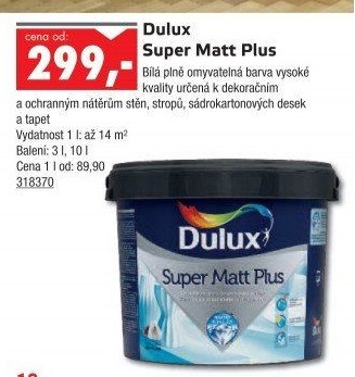 Barva interiérová Super Matt Plus Dulux