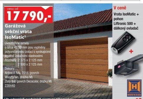 Garážová vrata sekční Hörmann