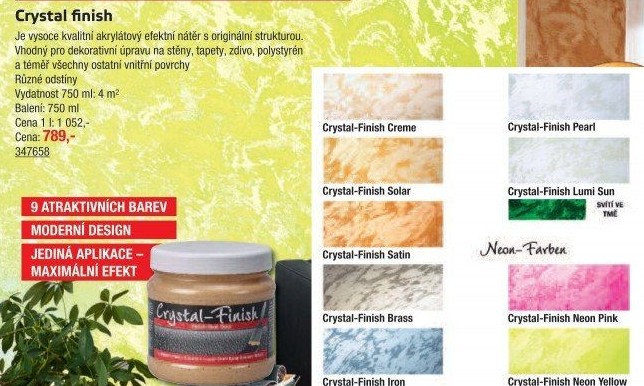 Kreativní barva Crystal finish Hornschuch AG