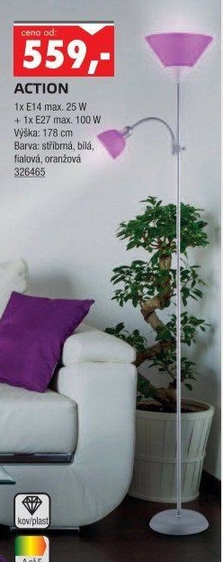 Stojací lampa Action Rabalux