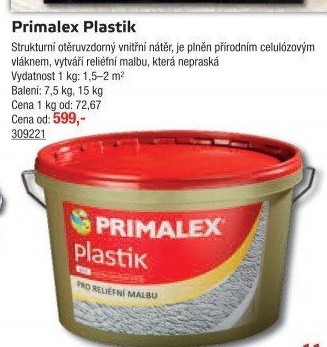 Vnitřní nátěrová hmota dekorativní Plastik Primalex