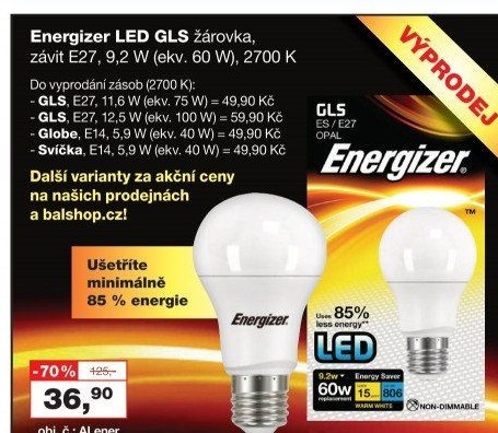 LED žárovka Energizer