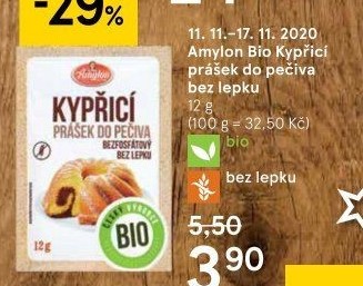 Kypřicí prášek do pečiva bez lepku bio Amylon