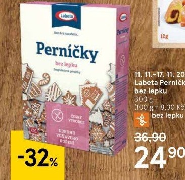 Směs na perníčky bez lepku Labeta