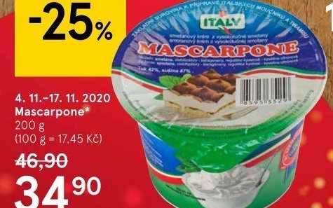 Sýr Mascarpone Italy