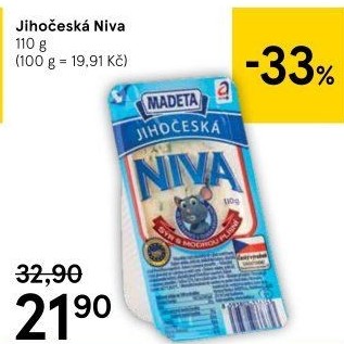 Sýr Niva Jihočeská 50% Madeta