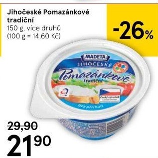 Tradiční pomazánkové Jihočeské Madeta