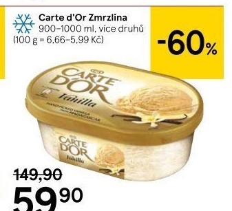 Zmrzlina ve vaničce Carte D'