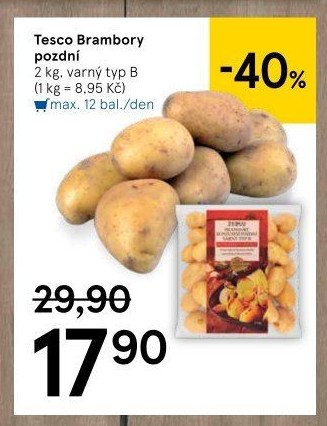 Brambory pozdní B Tesco