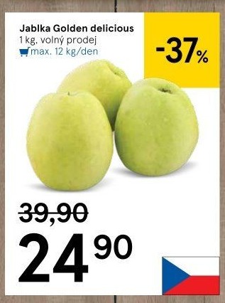 Jablka Golden Delicious