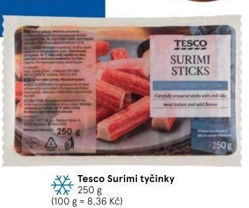 Krabí tyčinky mražené Tesco