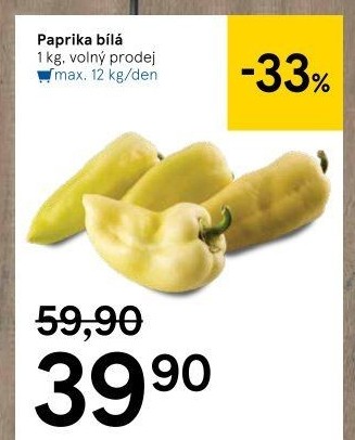 Paprika bílá