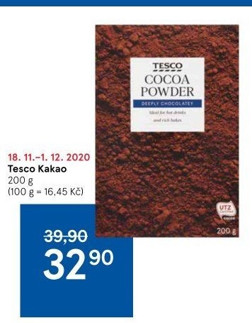 Prášek kakaový Tesco