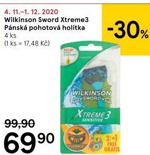 Holítka jednorázová pánská Xtreme 3 Wilkinson