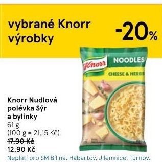 Instantní polévky nudlové Noodles Knorr