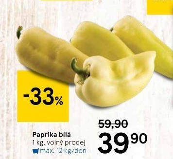 Paprika bílá