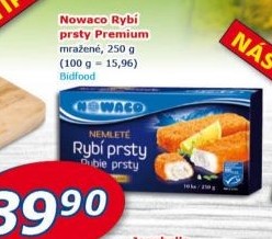 Rybí prsty nemleté mražené Nowaco Premium