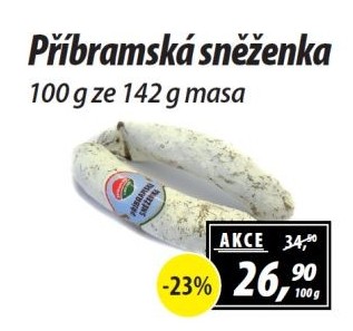 Klobása Příbramská sněženka Příbramská uzenina