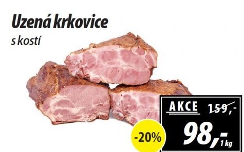 Uzená krkovice s kostí