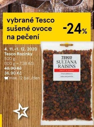 Rozinky Tesco