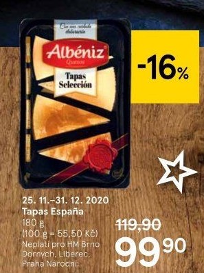 Sýry Tapas Selection Albéniz
