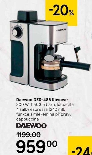 Kávovar DES-485 Daewoo