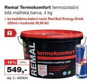 Barva malířská termoizolační Termokomfort Remal