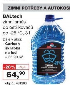 Směs do ostřikovačů zimní Baltech