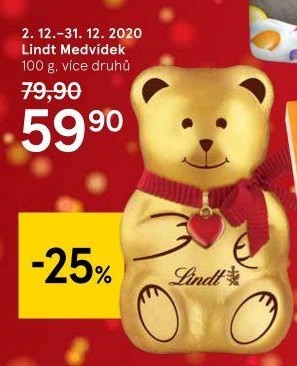 Medvídek čokoládový Lindt