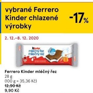 Řez mléčný Kinder