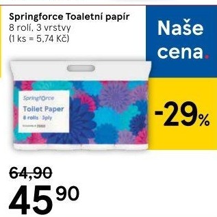 Toaletní papír 3vrstvý Springforce
