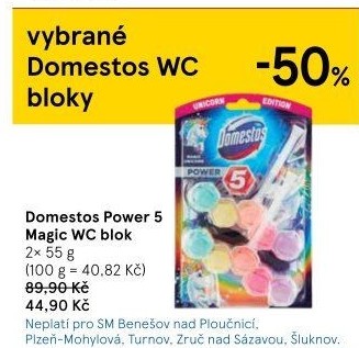 WC blok tuhý Power 5 Domestos