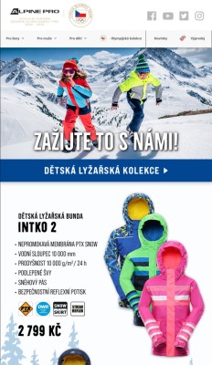 akční leták ALPINE PRO 1.12.2020-15.12.2020