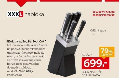 Blok na nože s noži Justinus