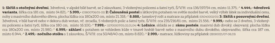 Noční stolek Linea Natura