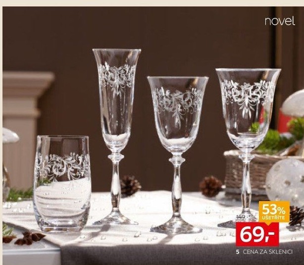 Sklenice na sekt Novel