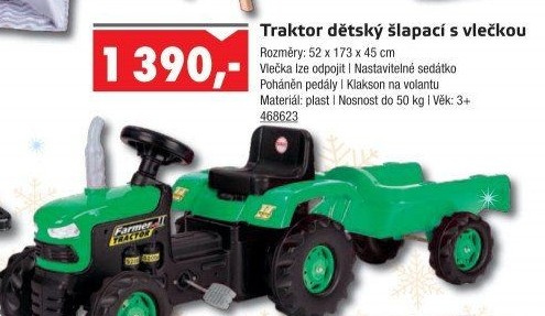 Dětský šlapací traktor Dolu