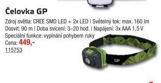 Led čelovka GP