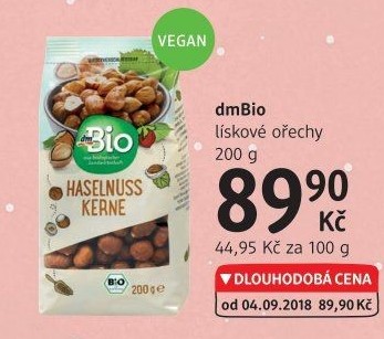 Lískové ořechy dm Bio