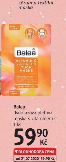 Maska pleťová textilní Balea