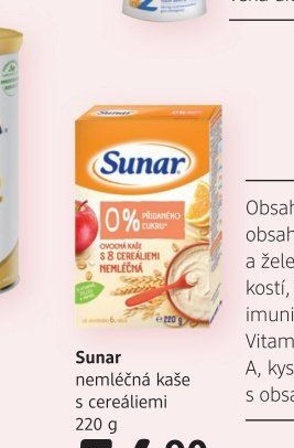 Nemléčná kaše Sunárek
