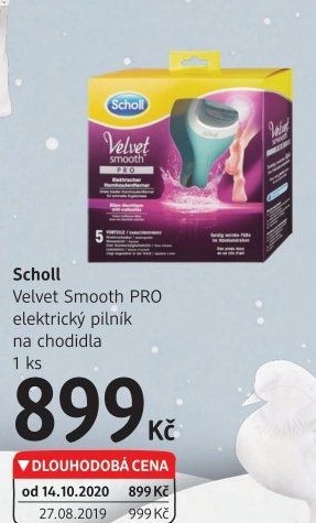 Pilník elektrický na chodidla Velvet smooth PRO Scholl