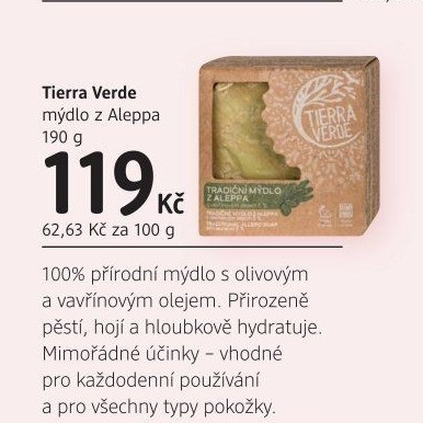 Tuhé mýdlo Tierra Verde