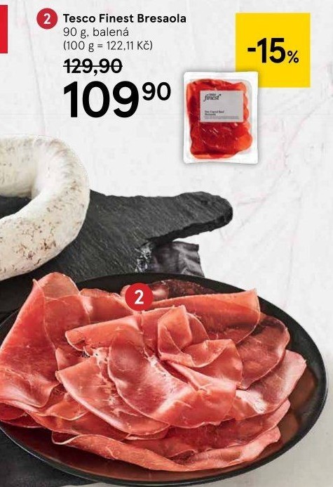 Šunka Bresaola Tesco Finest