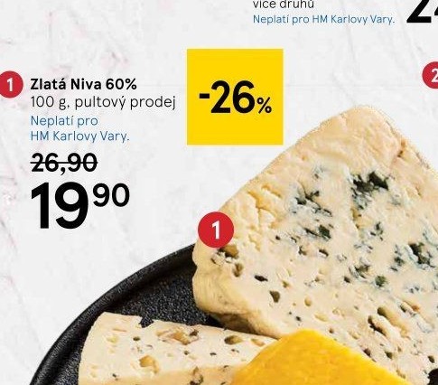 Sýr Niva zlatá Jihočeská 60% Madeta