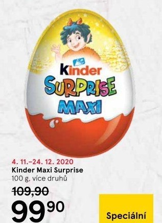 Čokoládové vajíčko s překvapením Maxi Kinder Surprise