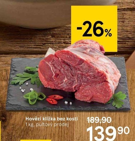 Hovězí přední bez kosti - kližka