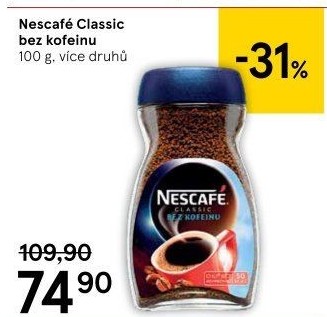 Instantní káva bez kofeinu Nescafé Classic