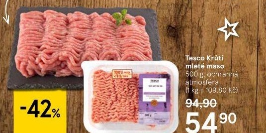 Krůtí mleté maso Tesco