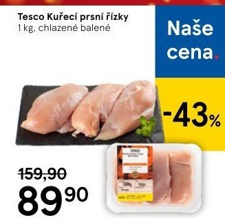 Kuřecí prsní řízky Tesco